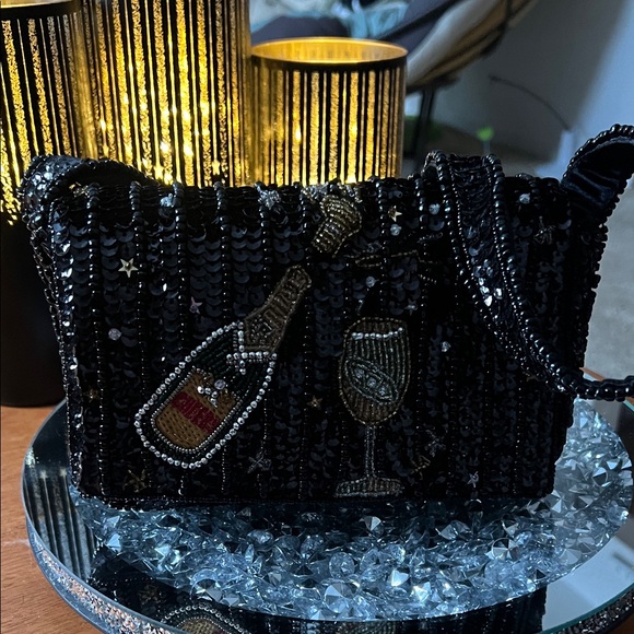 Handbags - Black Sequin Evening Bag